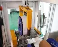 Enrollador y envolvedora de tuberías planas de riego por goteo