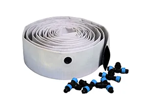 Máquina para fabricación mangueras planas preperforadas